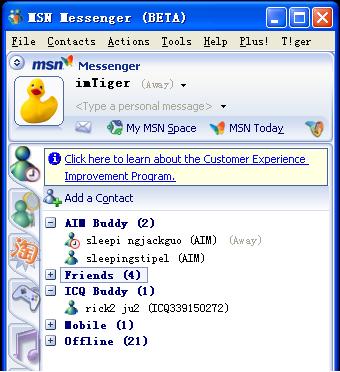 Msn Messenger contact list - Msn Messenger contact list...This isnt my Msn!