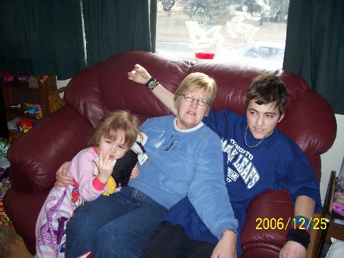 kids - my kids and my mother at christmas last year