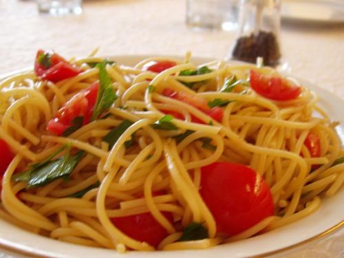 Pasta  - Dish of pasta. Tomato and Basil.