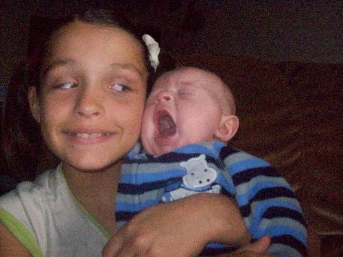 Jessica with baby brother Ashton!!! - Proud sister Jessica holding her little brother Ashton =)
