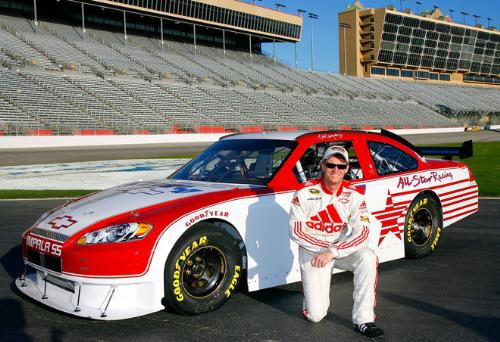 Dale Jr at Atlanta Testing for HMS - Jr's first ride in a HMS car, not counting Texas cause that car was tore up!