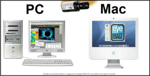 PC versus MAC - Photo of a PC and a MAc