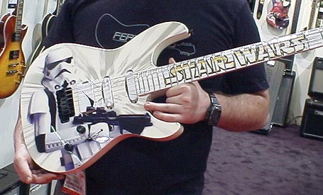 Star Wars Guitar - I thought this was so cool. what your think of the guitar? I think of the old tone for star wars when I look at this guitar. 
