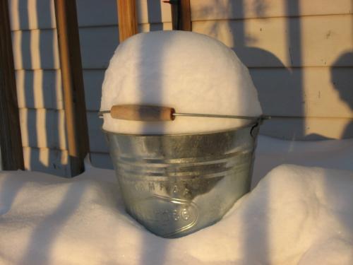 My Porch Ashtray - Used as an ashtray on my porch. Now it&#039;s my snow cathcer. HAHAHA!