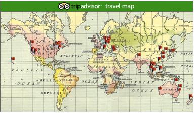 Travel Map - Places I've set foot on. Visit www.fo-toes.blogspot.com for more pictures!