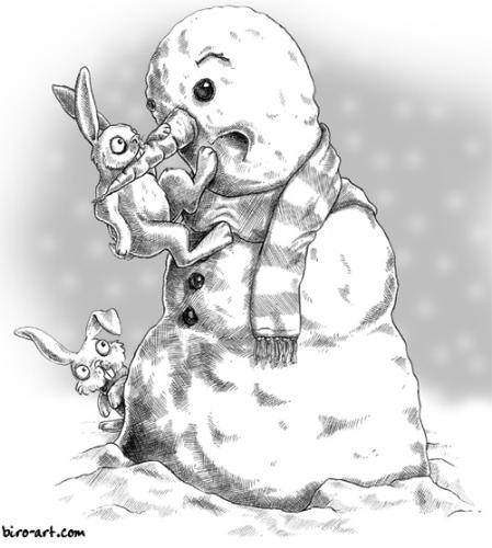 Snowperson - And, my snowperson name is Fluffy Frosty Buns