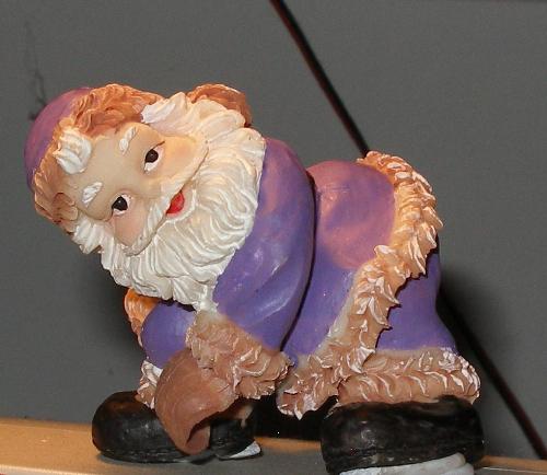 santa - Santa ornament in a purple santa suite