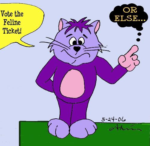 A little something for the campaign trail... - If my cat could vote, she'd vote for herself!