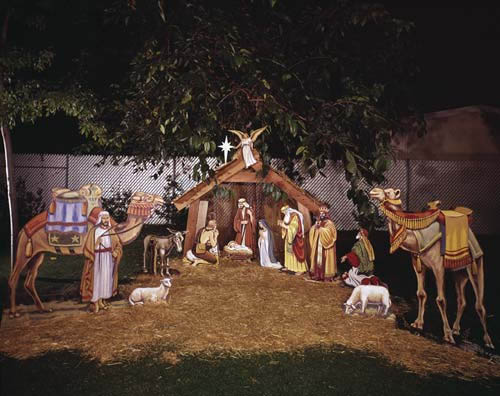 Traditional Nativity Scene - Traditional wooden nativity scene. Image taken from www.ubuildit.com