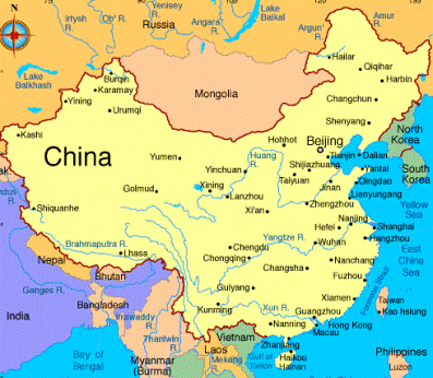 China Map - China represents one of the oldest cultures in the World, going back thousands of years, years of culture and civilization