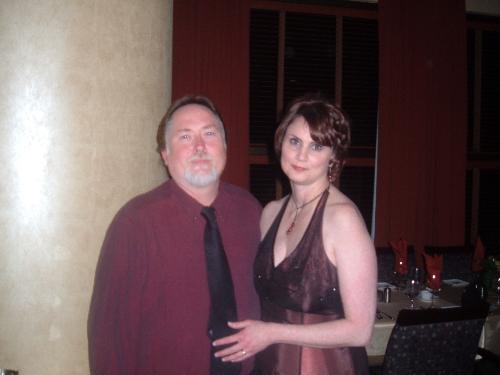 My Office Christmas Party-2007 - My husband Louie and I