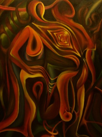 Entwined - Oil Painting by Graham Matthews - Entwined - Oil Painting By Graham Matthews 4' X 5'  Please visit http://www.artsspot.com to see more ART by Graham. Also visit http://www.squidoo.com/ArtFlow/  Thanks