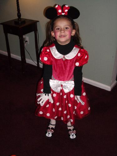 Hannah as Minnie Mouse - My beautiful niece Hannah Dressed up as Minnie Mouse on Halloween. Hannah is 4.