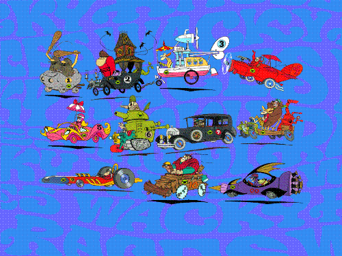 Wacky races - wacky races image. all charecter of wacky races in one image.