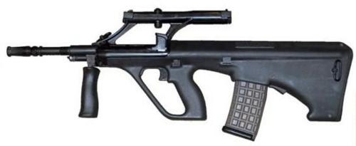 My Rifle of Choice - This is a replica of a real Steyr AUG assault rifle. I'm using this for playing airsoft together with my m4a1 RIS. Because of its bullpup design (magazine at the rear of the trigger handle), the barrel length is longer which is good as a sniper weapon in a compact design and is also slightly shorter in overall length with a standard m4a1 assault rifle.