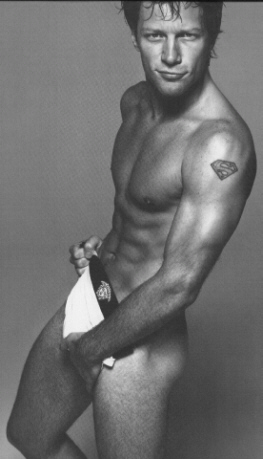 Jon Bon Jovi - Underwear picture with superman tattoo