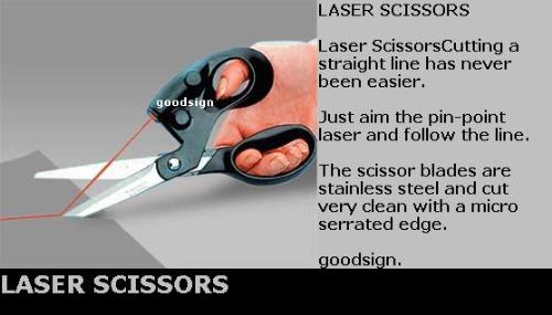 Laser Scissors - an easy cutting line and edge in tailoring our clothes preparation.