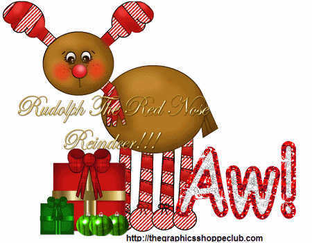 Rudolph the Red Nosed Reinder Animated Glitter Gra - Rudolph the Red Nosed Reindeer Animated Glitter Christmas Graphic