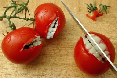 tomatoes - vegetables also have teeths