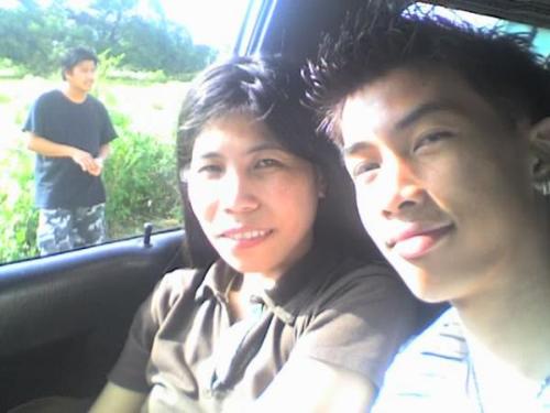 me and my cousin noris... - we're in the car waiting...