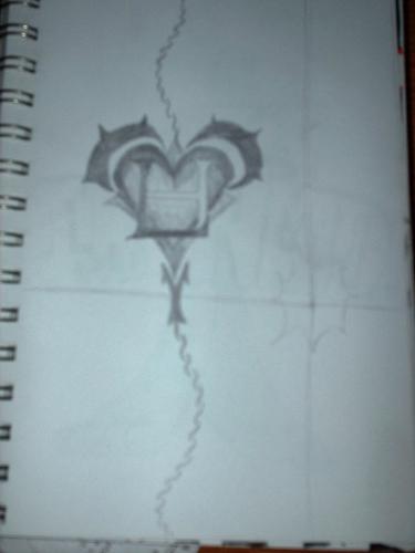 Heart chain - heart on a chain that i drew