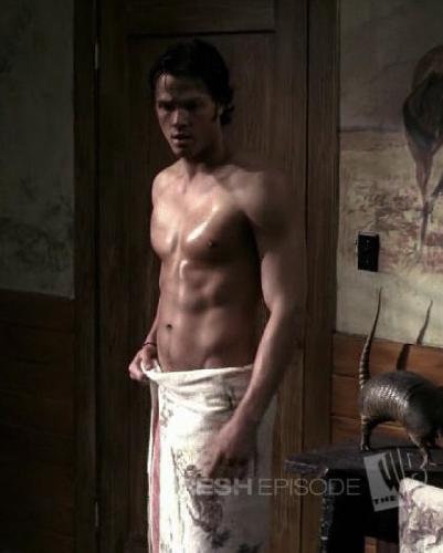 Supernatural - Sam Winchester in a towel