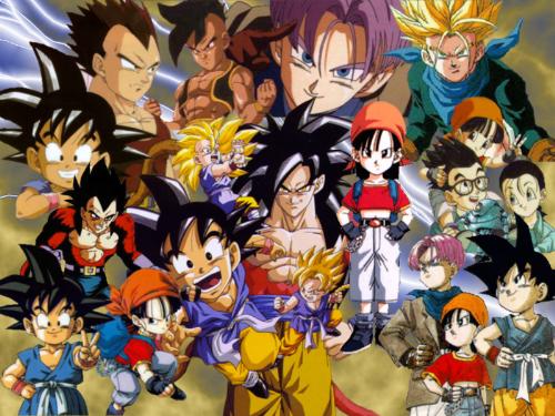 DragonballGT cast.... - this pic shows the main cast of Dragonball GT anime TV show....