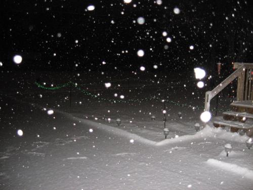 Nighttime Snow - A shot from the last storm we had here in Minnesota