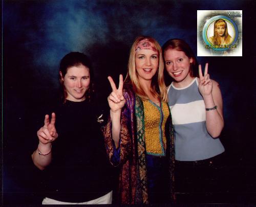 Judie, Renee, and me - This is a photo of my girlfriend and I with Renee O'Connor, who is best known as Gabrielle on Xena. Judie is on the left, and I'm on the right.