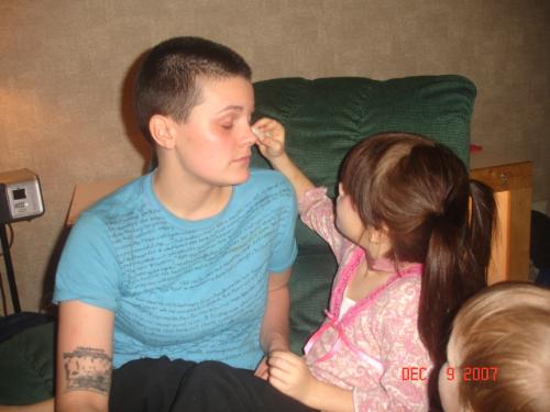 my daughter decorating me - i feel pretty