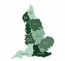England - Map of England (not Britain or the UK, just England)
