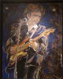 a painting of bob dylan - this is a painting of bob dylan painted by ronniie woods of the rolling stones. cool dont you think?