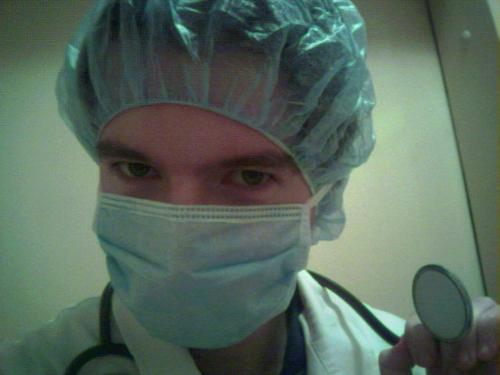 doctor - me in the hospital, wearing surgeon mask