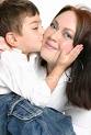 Kissing therapy - Child kissing mother