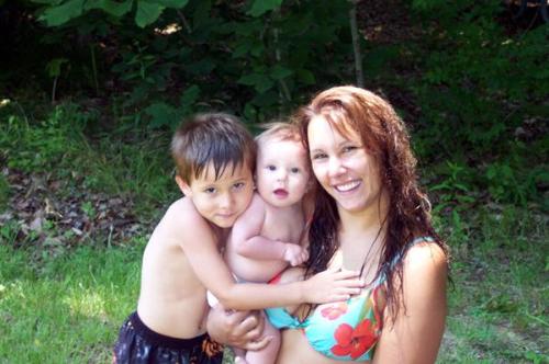 My two youngest - My youngest son and daughter and I at the park.