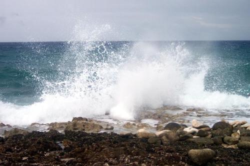 Blowholes - The blow holes at the east end of the island.