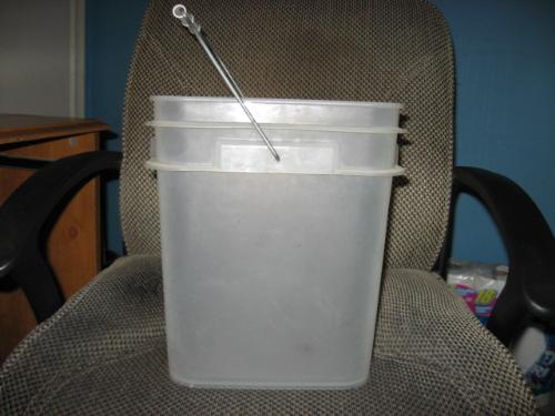 Penny Tub - Old cat food pail now used as a penny collector.