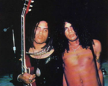 Slash - There's a picture of Slash and Lenny Kravitz..