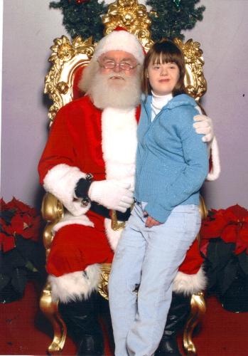 My granddaughter and Santa Claus - santa claus and Vicky