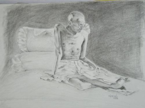 mahatma gandhi  - Father of our nation (india) mahatma gandhi, my father draws our father drawing......