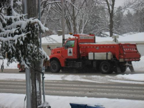 Out in force now - Finally out in force clearing the streets Out in force now - Finally out in force clearing the streets