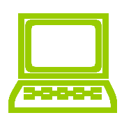 Computer - A picture of a green laptop