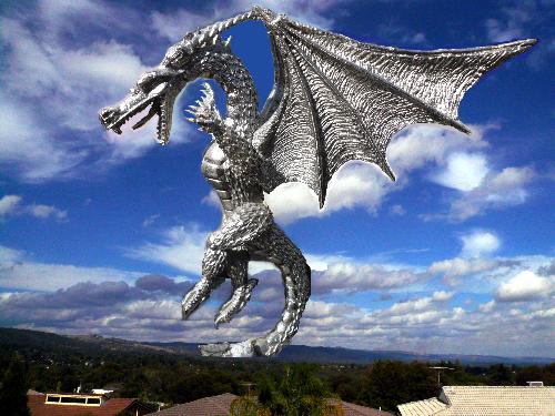 Dragon - A dragon image superimposed above my home