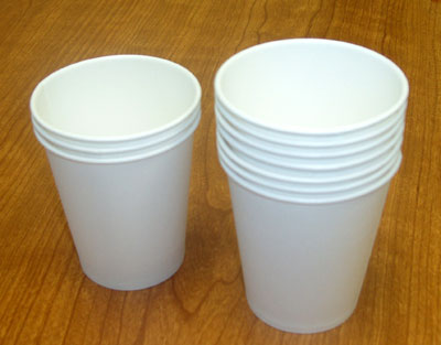 Papercups for the hotel. - This is the safest and healthiest way to have any drinks in your hotel/motel these days. Never knowing if the maids are cleaning their cups properly.