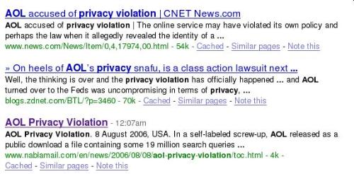 A.O.L. has no regard for privacy - Do a quick Google and you get about 155,000 results for A.O.L. privacy violation!