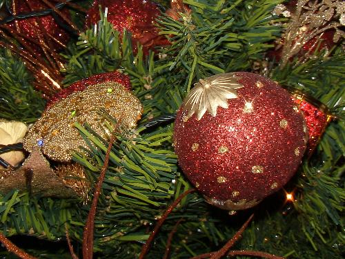 Christmas tree decoration - Close up shot of a Christmas tree showing the decoration!