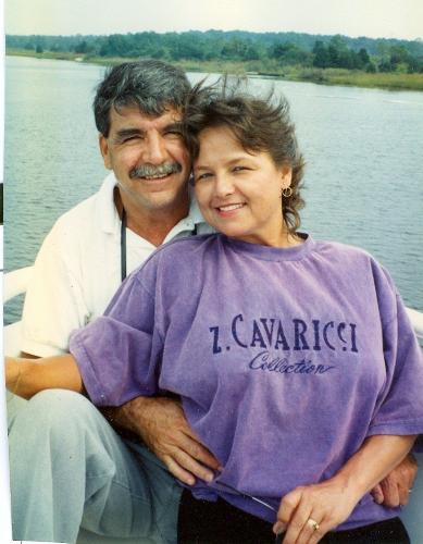 My wife Cathy and I. - This photo was taken on the bow of a small tour ship while touring the Inter-Coastal waterway and the ocean just out of Myrtle Beach, S.C.