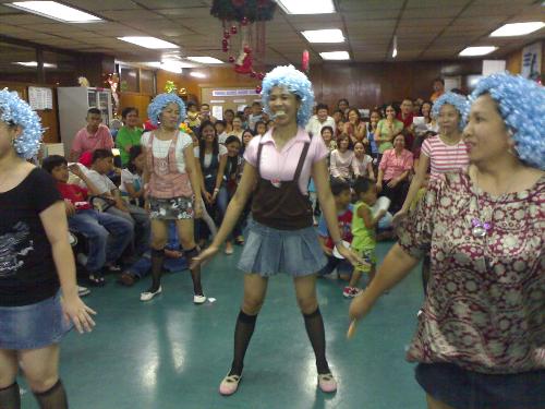 Christmas party presentation - dancing into Fergie's fergalicious