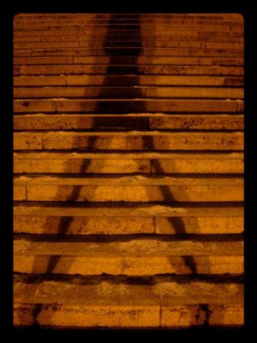 facelessV - It's the stairs of our big Museum.And these are the shadow of my legs :)  V for Vendetta. :) and Violet of course