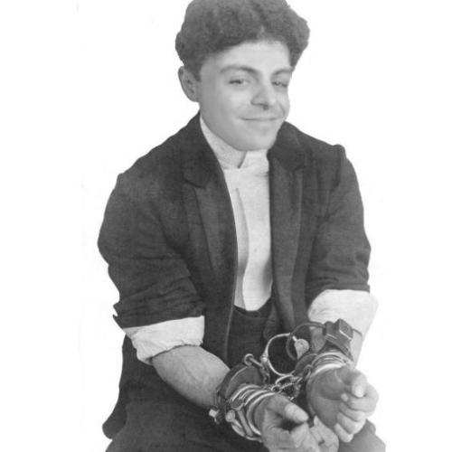 Me as Handcuffed Houdini - Houdini was a master of escaping bonds chains and handcuffs of any sort. This is how my girlfriends sees me, as an Handcuffed Houdini